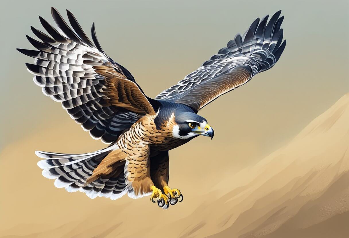 falcon prepared to attack