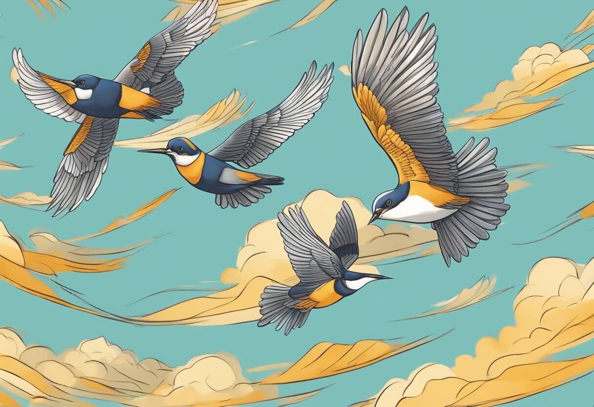 flock of birds flying