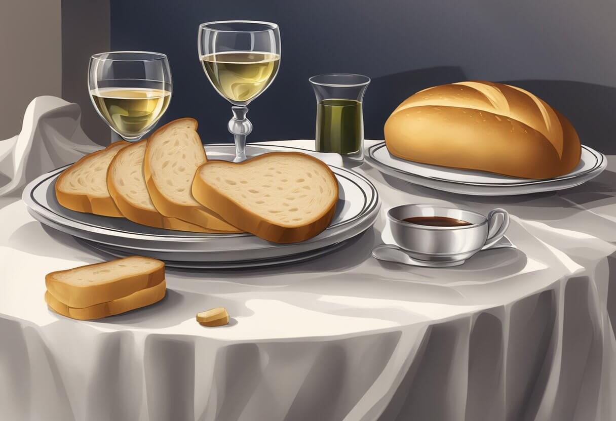 table with bread