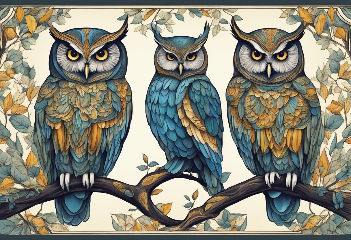 3 owls together