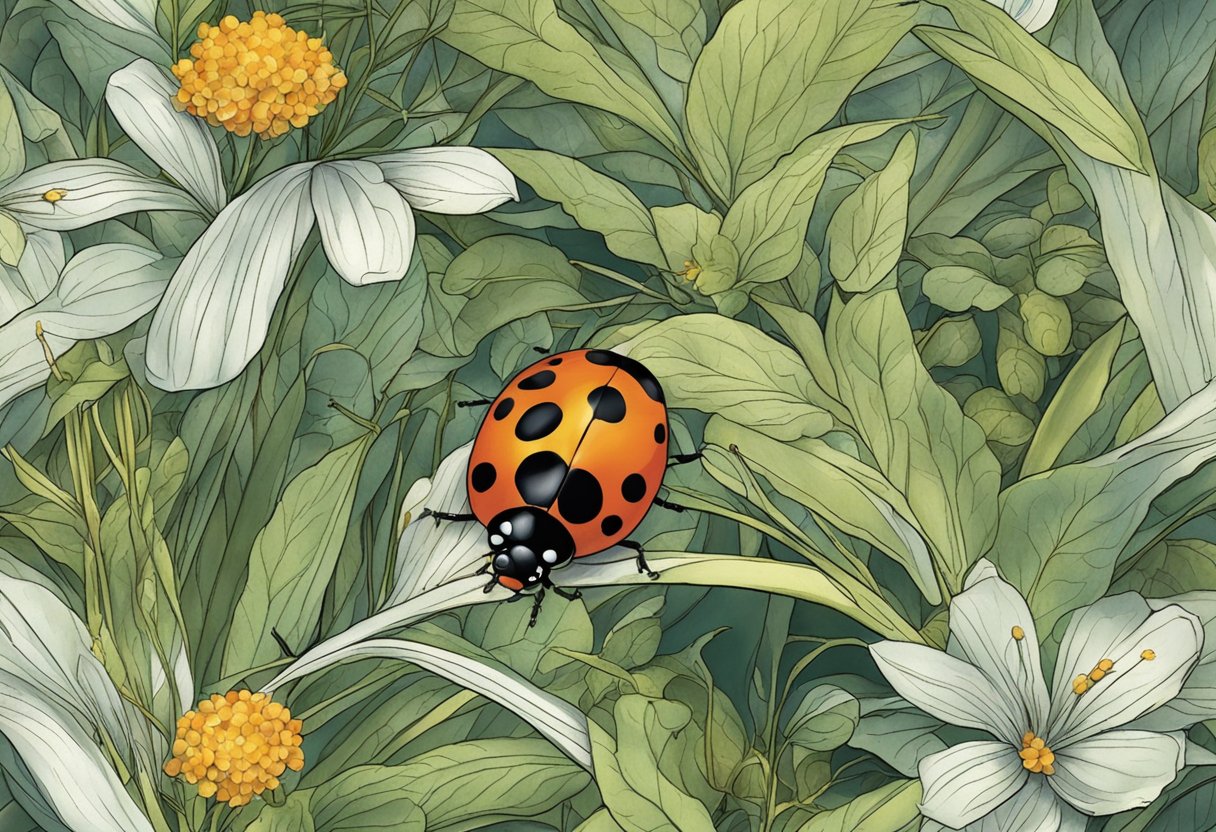 ladybug on leaves